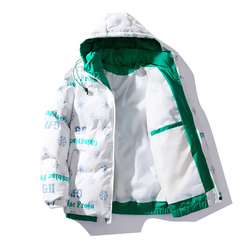 Men's Hooded Parka Cotton Padded Jacket Male Coat Zipper Pockets Thick Waterproof Coldproof Outerwear Streetwear Chic