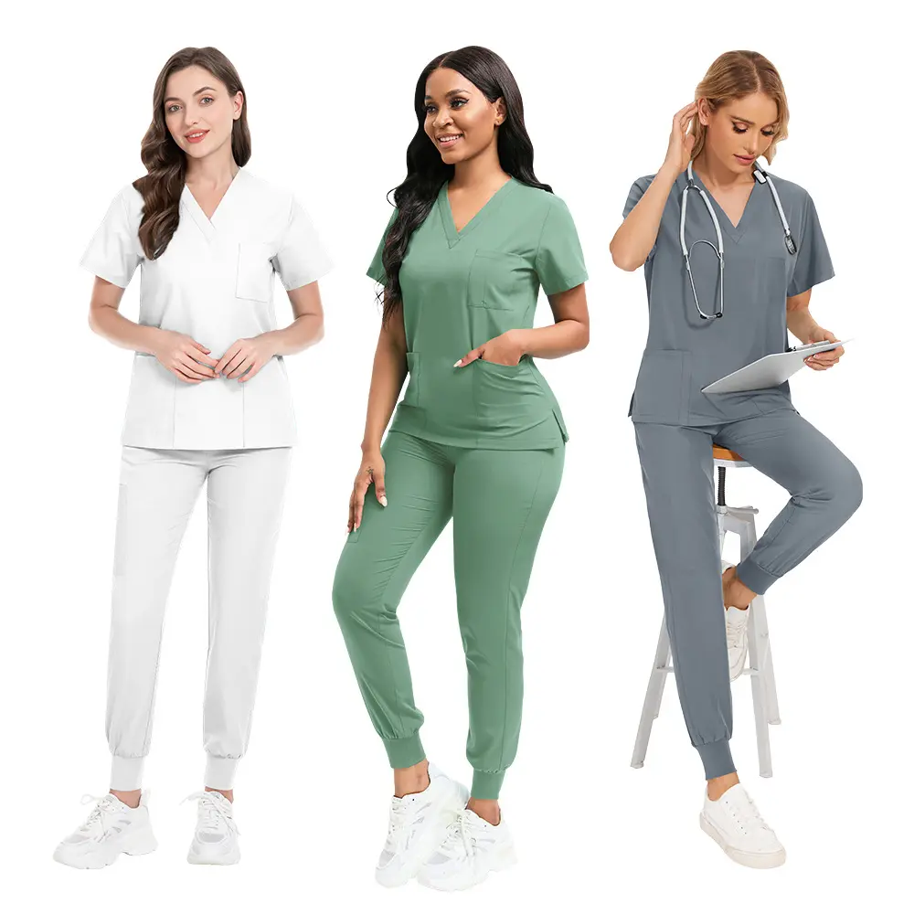 Wholesale Quick Dry Short Sleeve Workwear Uniforms for Women Men Nursing Pet Care Salon Staff Lightweight Breathable Scrubs Top