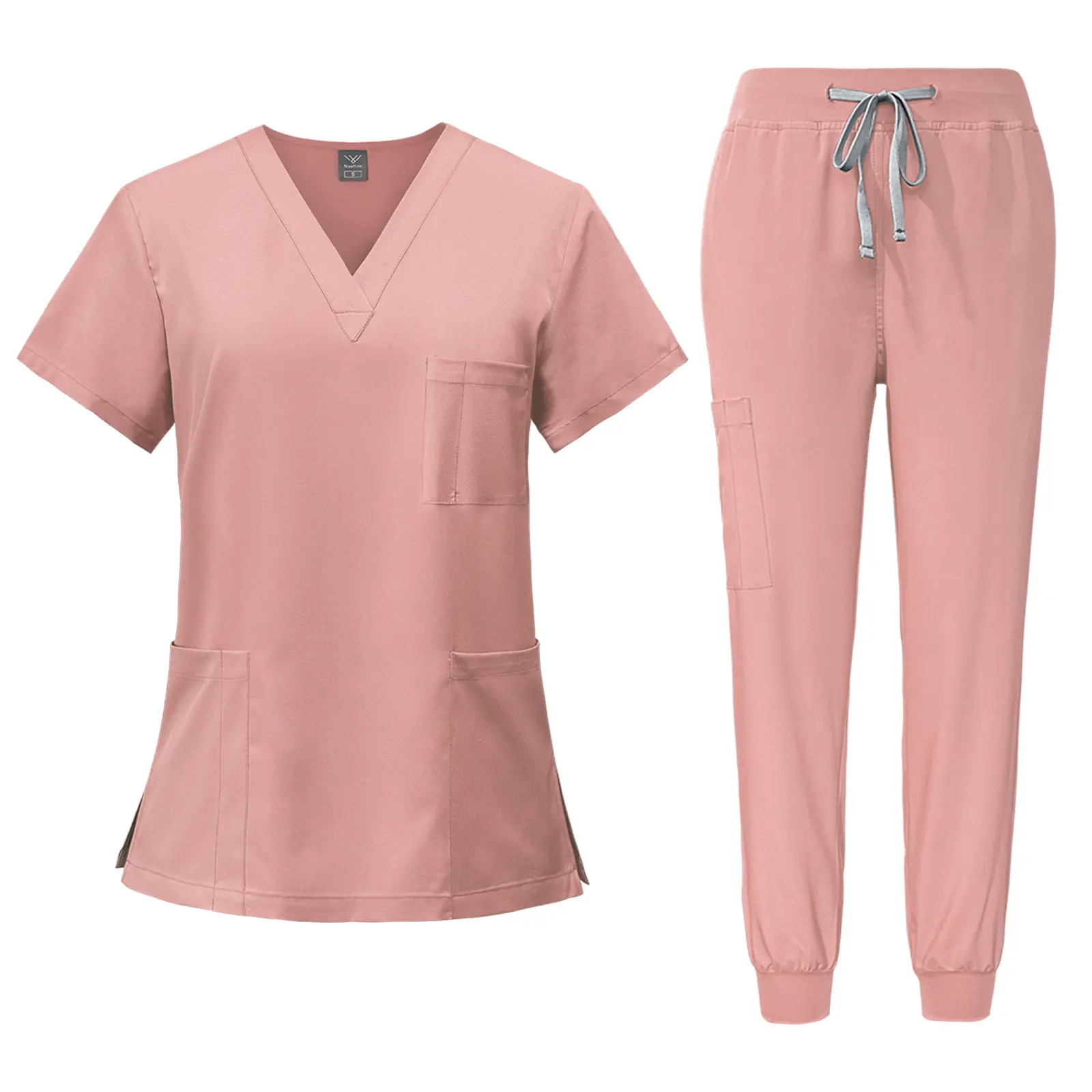 Wholesale Quick Dry Short Sleeve Workwear Uniforms for Women Men Nursing Pet Care Salon Staff Lightweight Breathable Scrubs Top