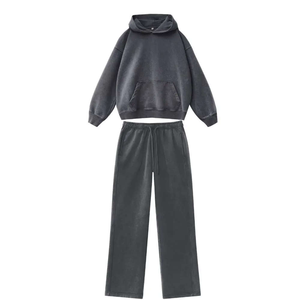 Classic Mens Solid Color Tracksuit Hooded Sweatshirts Jogger Pants High Quality Women Cotton Casual Sports Hoodie Jogging Suit