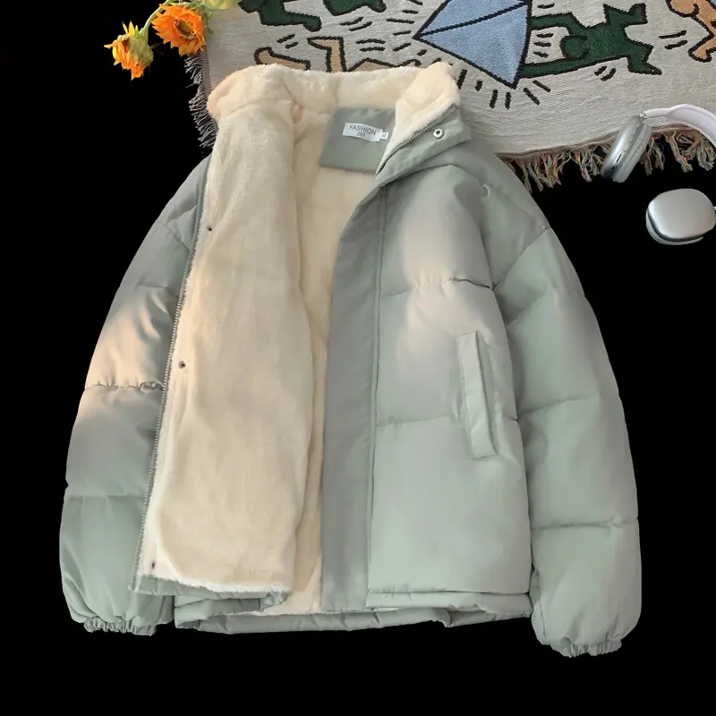 New Men's Winter Jacket with Thick Fleece and Windproof Insulation, Fashionable Cotton Jacket, Fashionable Casual Cotton Jacket