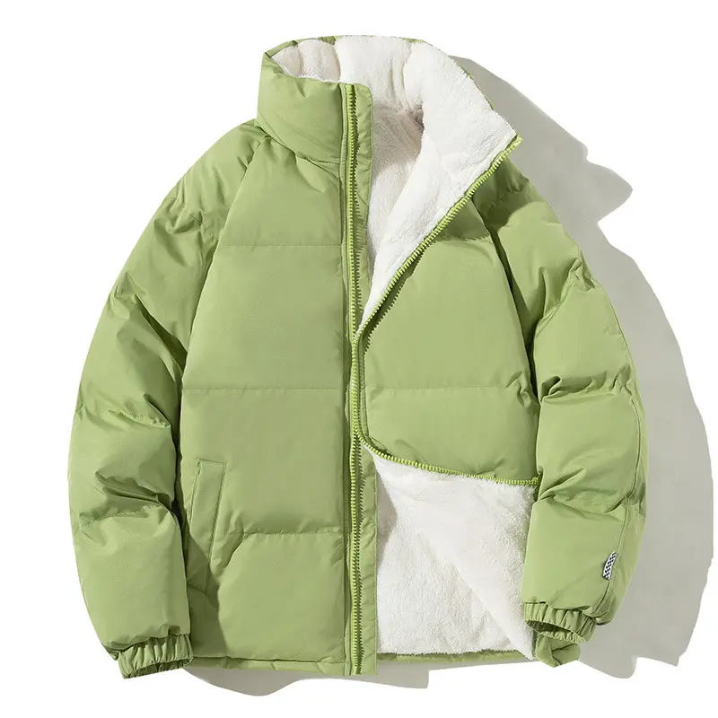 Winter New Trendy and Fashionable Men's Youth Fleece Warm and Thick Cotton Clothes, Daily Casual Cardigans, Loose Zipper Cotton
