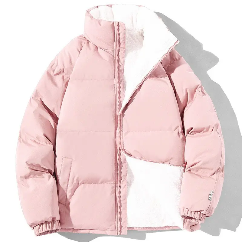 Winter New Trendy and Fashionable Men's Youth Fleece Warm and Thick Cotton Clothes, Daily Casual Cardigans, Loose Zipper Cotton