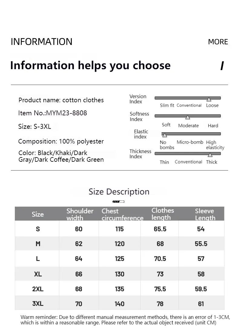 2024 Winter New Men's Casual Cotton Jacket Loose Thick Windproof Cold proof Warm Fashionable Color Contrasting Cotton Jacket