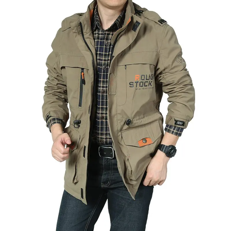 2025 Hot Selling Men's New Thermal Jacket Spring and Autumn Outdoor Jacket Waterproof and Windproof Jacket Casual Hiking Suit