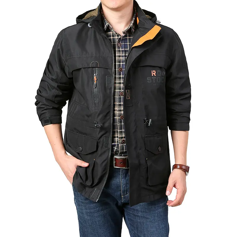 2025 Hot Selling Men's New Thermal Jacket Spring and Autumn Outdoor Jacket Waterproof and Windproof Jacket Casual Hiking Suit