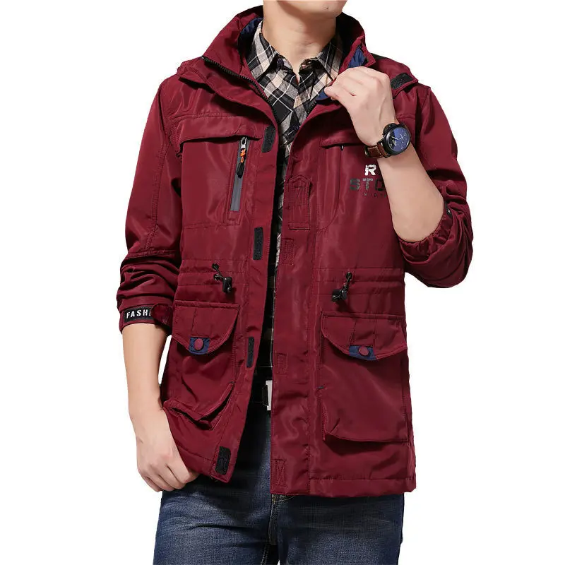 2025 Hot Selling Men's New Thermal Jacket Spring and Autumn Outdoor Jacket Waterproof and Windproof Jacket Casual Hiking Suit