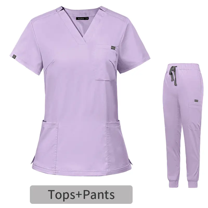 Wholesale Disposable Surgical Gowns Short Sleeve Brush Hand Scrubs Pet Grooming Aprons Women Salon Nursing Uniforms Summer