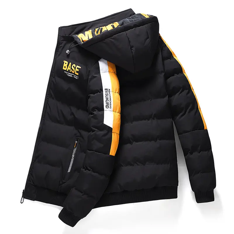 Winter New Men's Thick and Warm Cotton Jacket, Fashionable Trend, Double-sided Hooded Solid Color Cotton Jacket, Men's Jacket