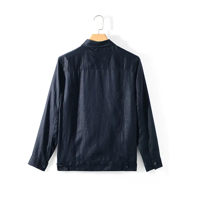 Mens Linen Shirt New Loose Long Sleeve Youth Casual Jacket Lightweight Breathable Summer Top Oversized Streetwear