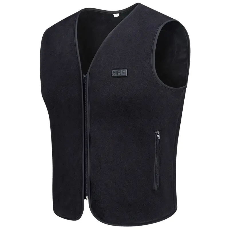 Mens USB Electric Heating Vest Intelligent Dual Control Self Heating V Neck Clip Jacket Winter Warm Charging Clothes