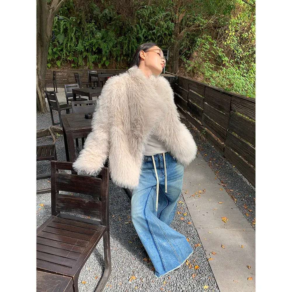 Denim Jeans Wide Leg Pants Women Floor Length 2025 Streetwear Mom High Waist Washed Pockets Loose Trousers Vintage Distressed