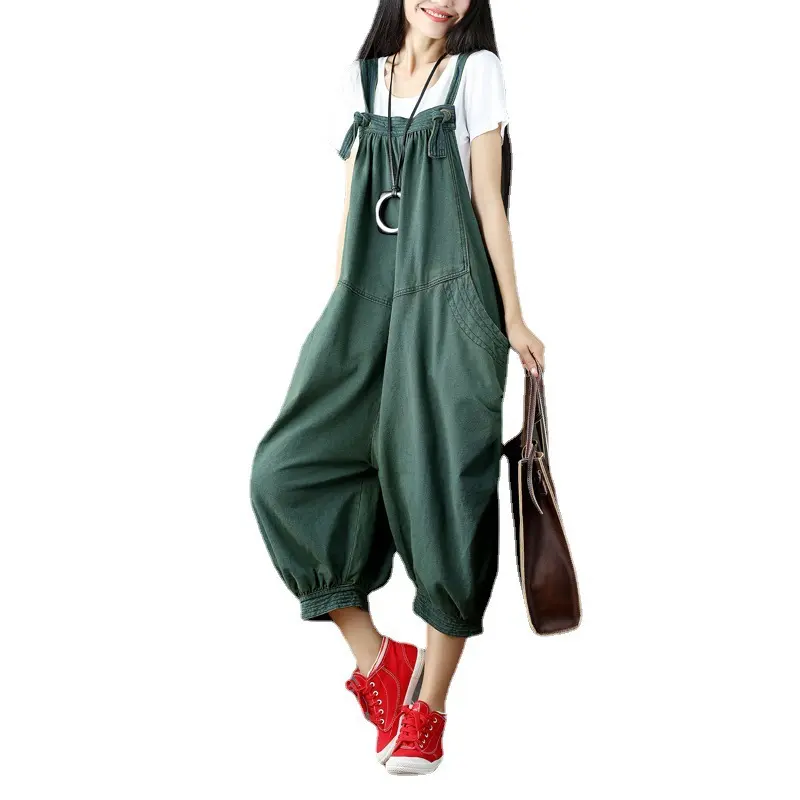 Jumpsuits Women Denim One Piece Mom Jeans Overalls Wide Leg Long Pants High Waist Rompers Y2k Streetwear Work Casual 2025