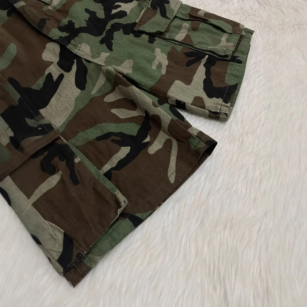 Long Pant Women Camouflage Knee Length Pants High Waist Straight Trousers Y2k Streetwear Casual Loose Club Splice Summer 2025