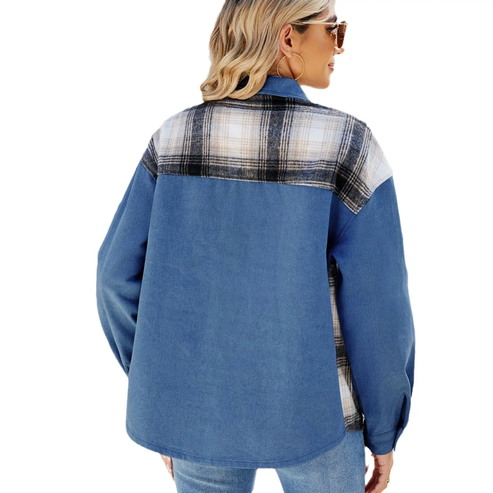 Coat Women Denim Coats Turn Down Collar Full Sleeve Y2k Streetwear Jackets Mom Jeans Casual Elegant Splice Work Jacket 2025