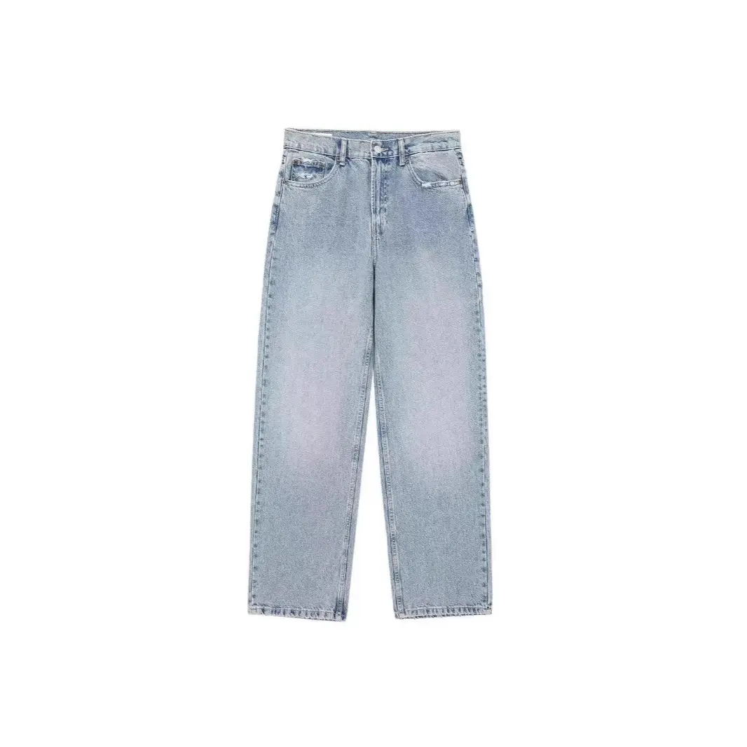 Jeans Women Denim Pant Straight Trousers Wide Leg Long Pants High Waist Y2k Streetwear Casual Mom Jeans Splice Elegant Work