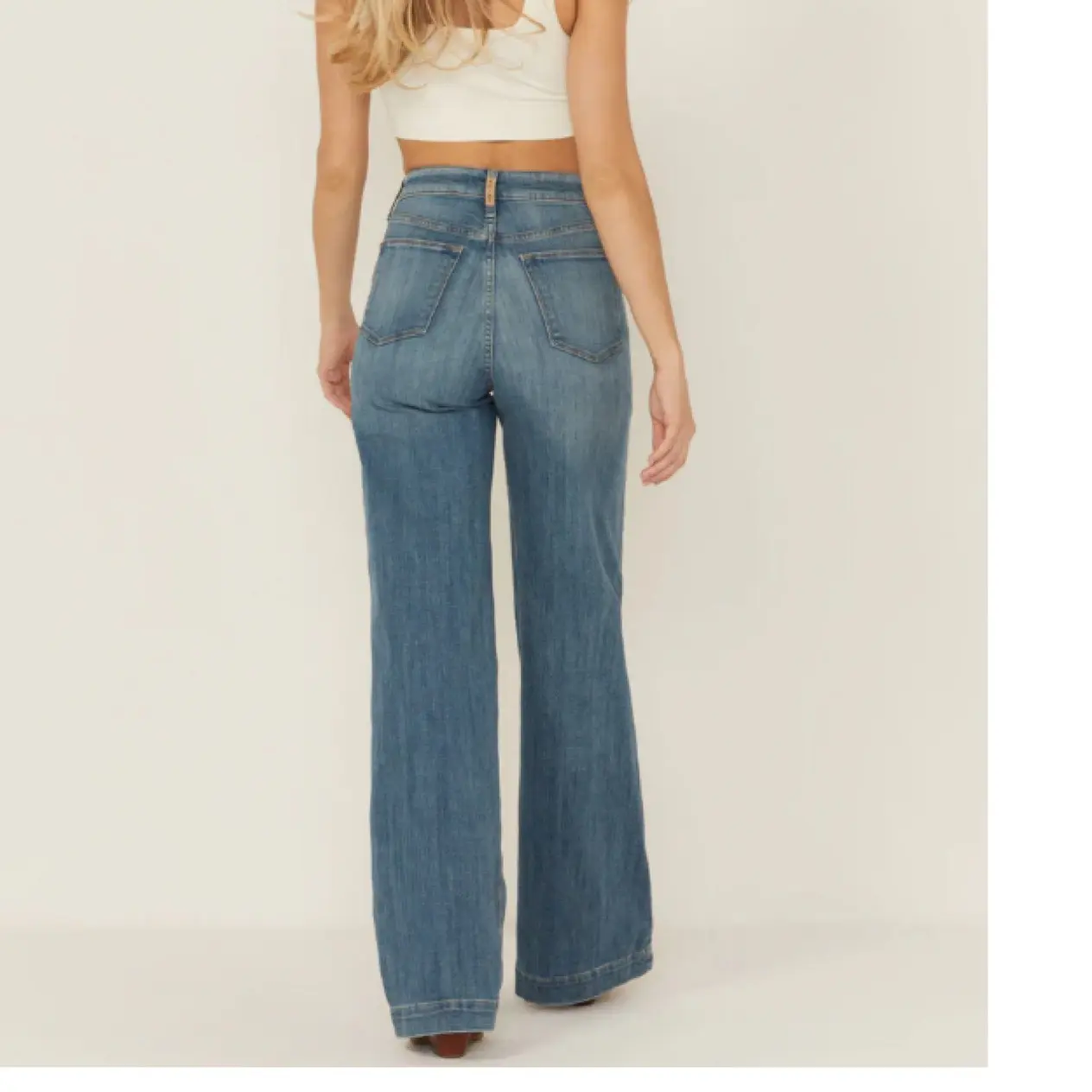 Jeans Wide Leg Pants Women Mom Denim Pants Streetwear 2025 High Waist Straight Trousers Washed Distressed Pockets Y2k Elegant