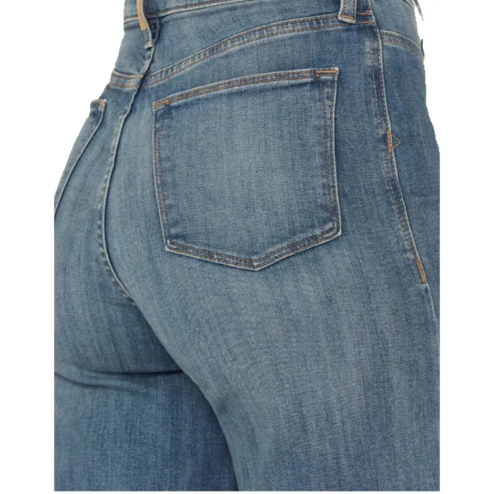 Jeans Wide Leg Pants Women Mom Denim Pants Streetwear 2025 High Waist Straight Trousers Washed Distressed Pockets Y2k Elegant