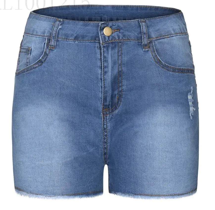 Shorts Denim Washed Women Jeans Tassel Solid High Waist Pockets Sexy Skinny Distressed 2025 Vintage Streetwear Spliced