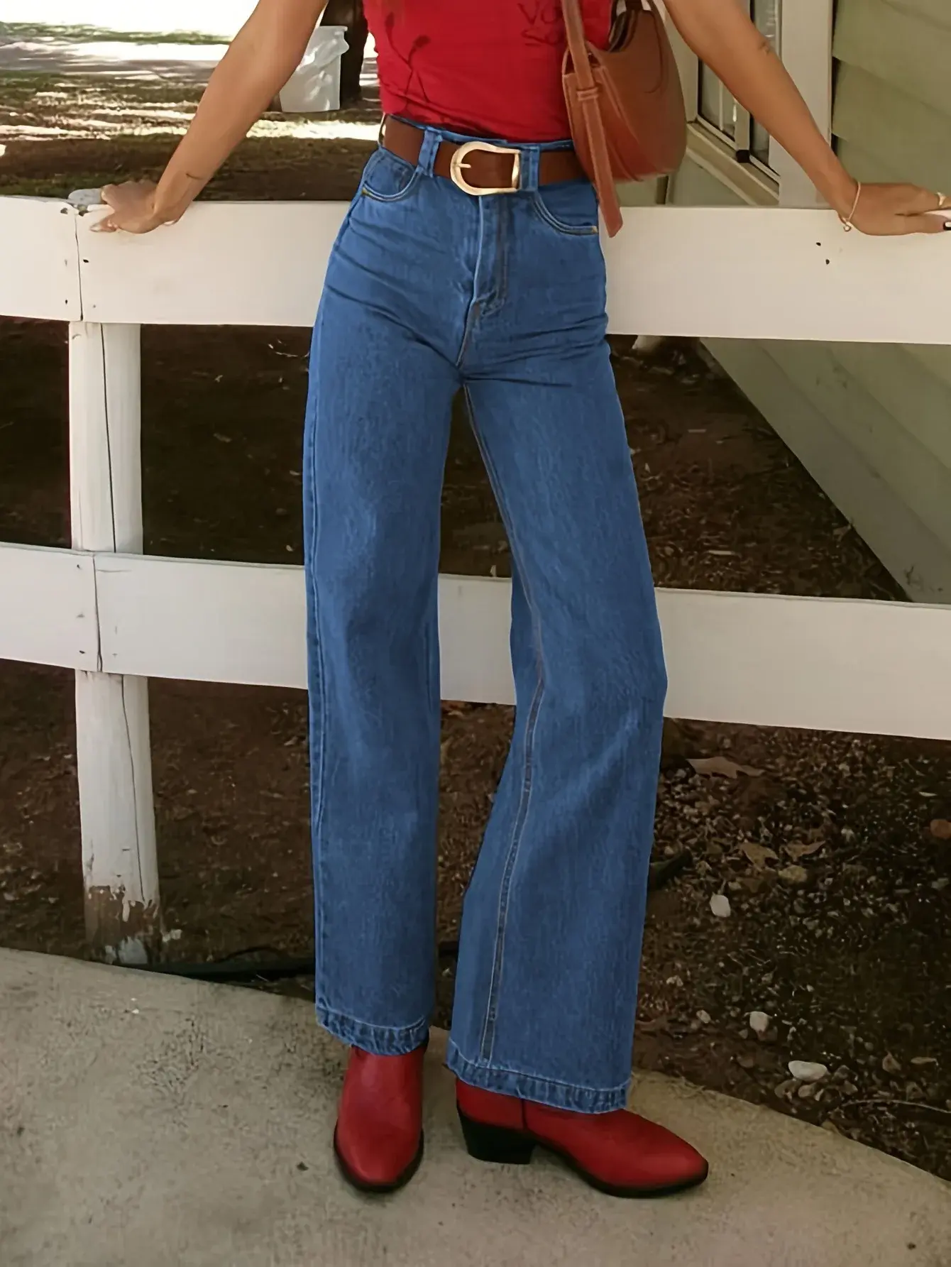 Jeans Women Vintage Straight Pants High Waist Washed Distressed Button Pockets 2025 Streetwear Mom Y2k Basis Denims Trousers