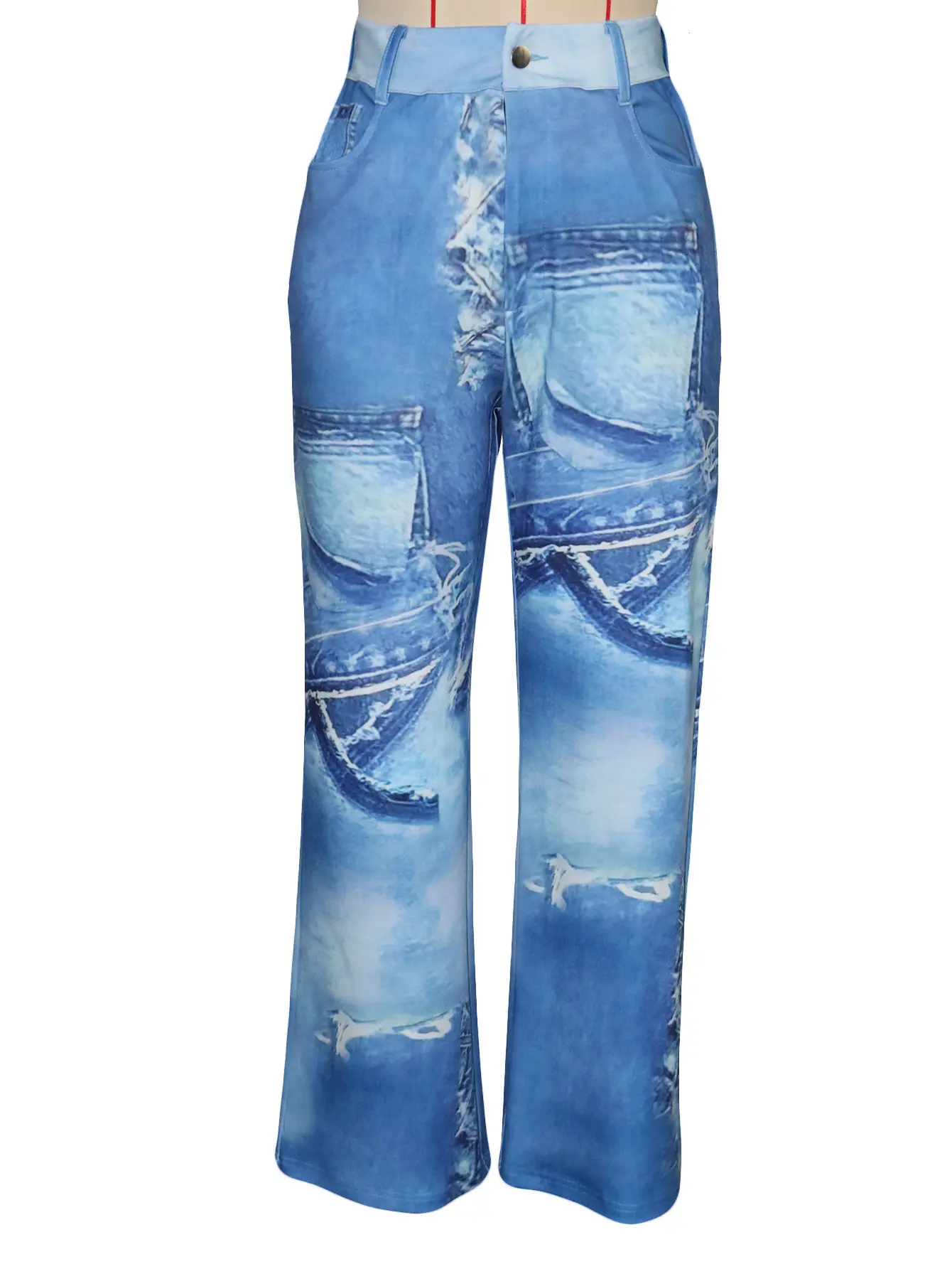 Denim Pant Women Jeans Wide Leg Long Pants High Waist Straight Trousers Y2k Streetwear Mom Jeans Casual Loose Summer 2025