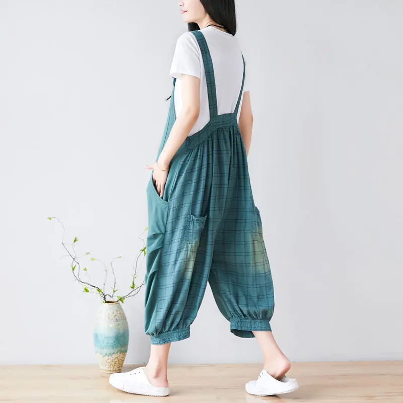 Jumpsuits Women Denim One Piece Suspenders Mom Jeans Overalls Hole Wide Leg Long Pants High Waist Work Y2k Streetwear Rompers