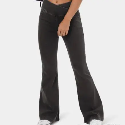 Denim Pant Women Jeans Long Flare Pants Slim Mom Jeans High Waist Yoga Trousers Y2k Streetwear Elegant Splice Sexy Work 2025