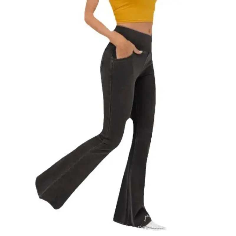 Denim Pant Women Jeans Long Flare Pants Slim Mom Jeans High Waist Yoga Trousers Y2k Streetwear Elegant Splice Sexy Work 2025