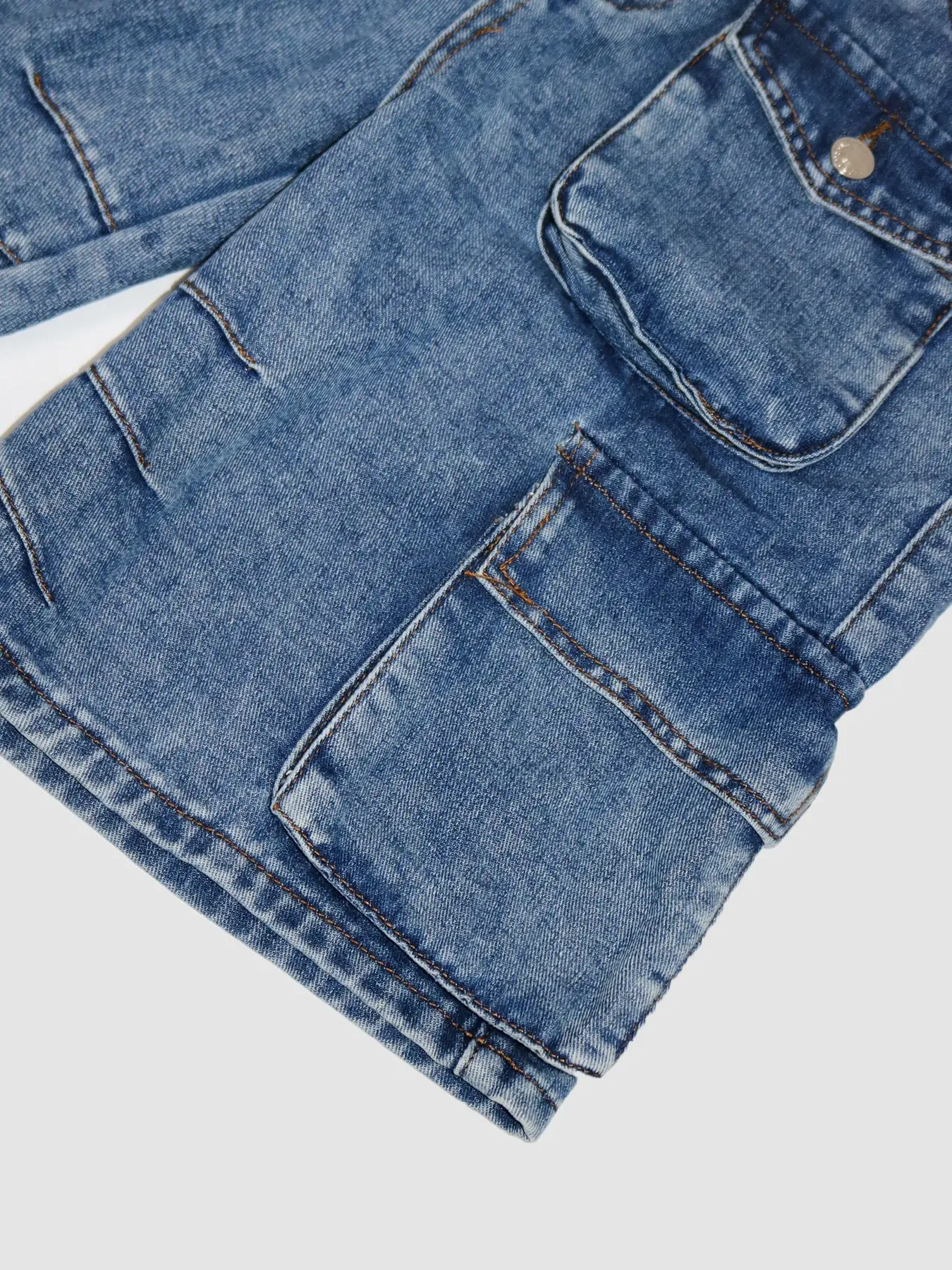 Denim Pant Women Mom Jeans Wide Leg Knee Length Pants Slim Fit High Waist Straight Trousers Y2k Streetwear Elegant Capris Work
