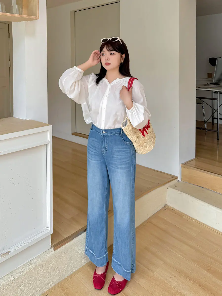 Denim Pant Jeans Women Wide Leg Long Pants High Waist Straight Trousers Y2k Streetwear Splice Mom Jeans Casual Summer Elegant