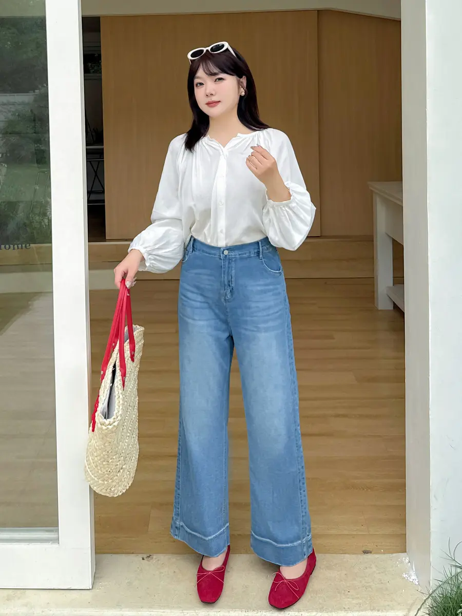 Denim Pant Jeans Women Wide Leg Long Pants High Waist Straight Trousers Y2k Streetwear Splice Mom Jeans Casual Summer Elegant