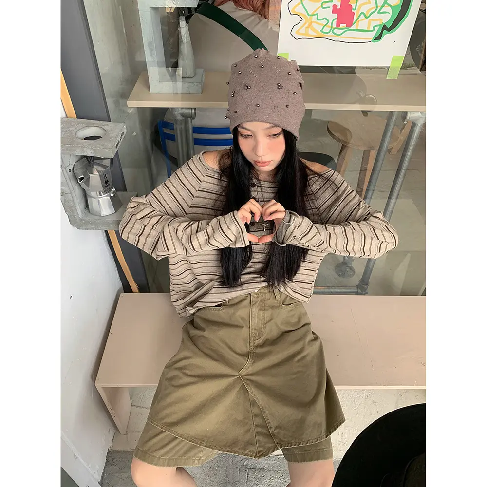 Jeans Culotte Women Knee Length Wide Leg Pants Fake Two Pieces Denims Mid Waist Washed Distressed Shorts Streetwear 2025