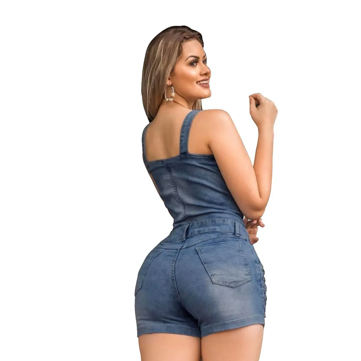 Denim Jumpsuits Shorts Women Slim Fit One Piece Short Pants Sling Mom Jeans Overalls Sexy Streetwear Rompers Summer 2025 Y2k