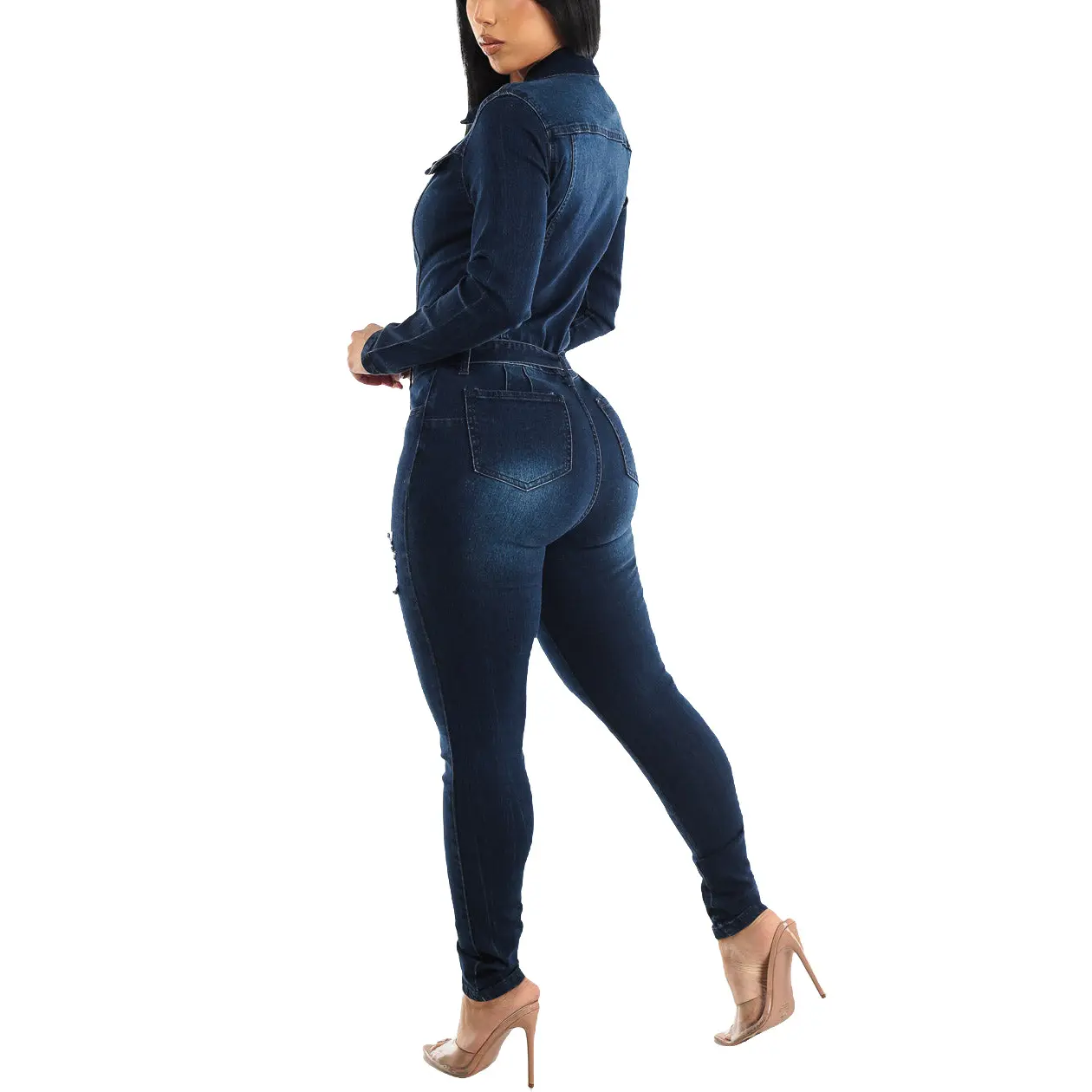Jumpsuits Women Bodycon One Piece Long Pants Y2k Streetwear Overalls High Waist Streetwear Mom Jeans Slim Fit Rompers Party