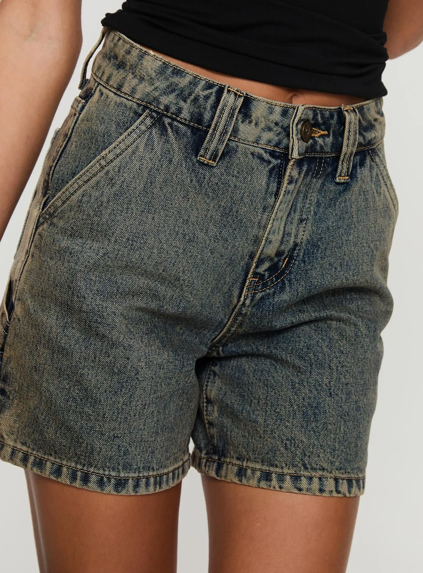 Women Short Jeans High Waist Trousers Button Pockets Zipper Denim Straight Pant Office Lady Loose 2025 Summer Y2k Streetwear