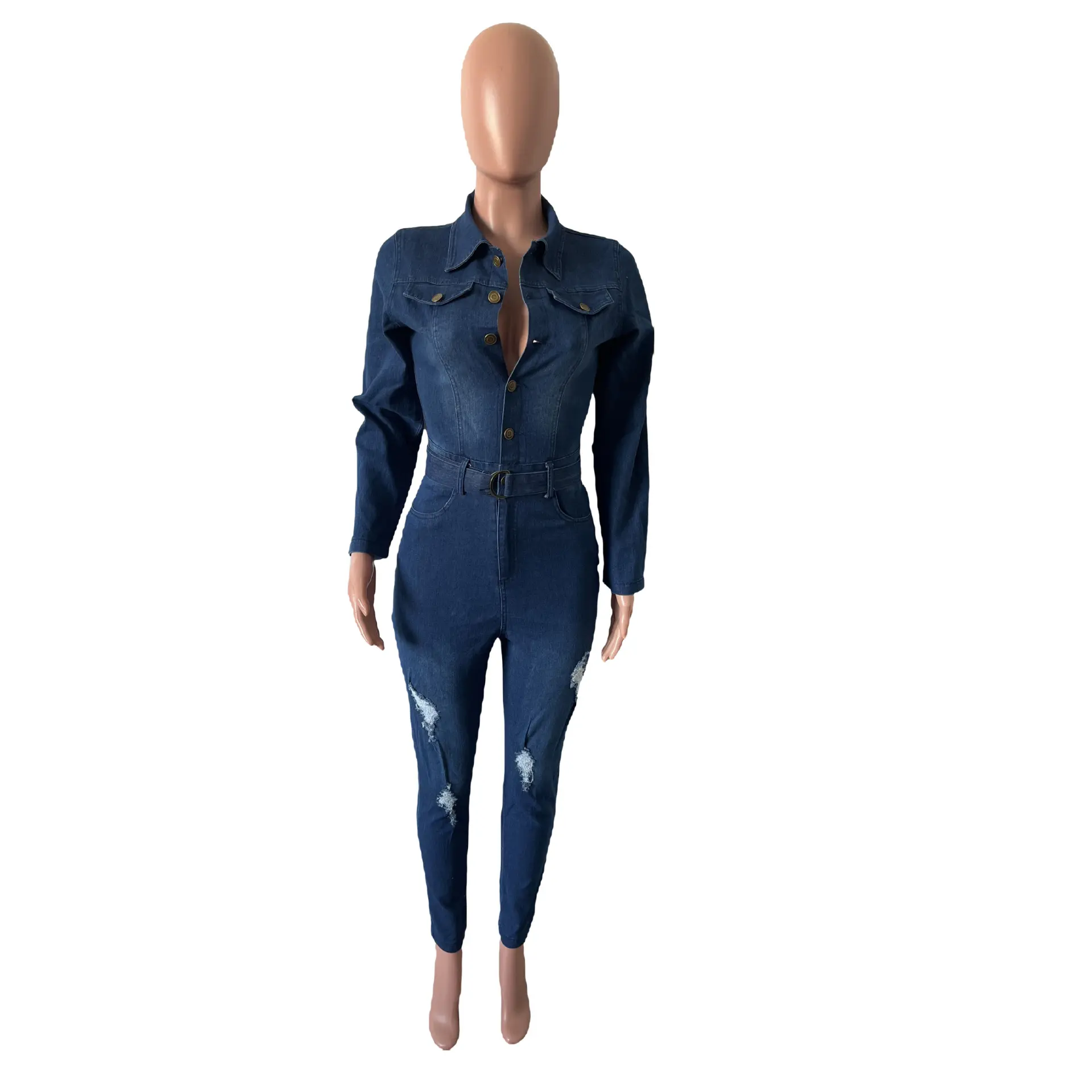 Jumpsuits Women Bodycon One Piece Long Pants Y2k Streetwear Overalls High Waist Streetwear Mom Jeans Slim Fit Rompers Party