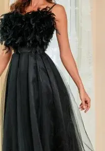Feather Party Dress Women Sexy Elegant Lady Evening Club Sleeveless Off Shoulder Slit Long Dresses Vestidos Black Night Evening