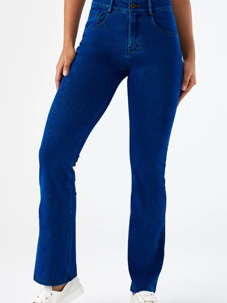 Denim Pant Women Jeans Long Flare Pants Yoga Slim Mom Jeans High Waist Casual Trousers Y2k Streetwear Elegant Splice Work 2025