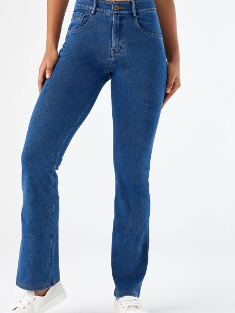 Denim Pant Women Jeans Long Flare Pants Yoga Slim Mom Jeans High Waist Casual Trousers Y2k Streetwear Elegant Splice Work 2025