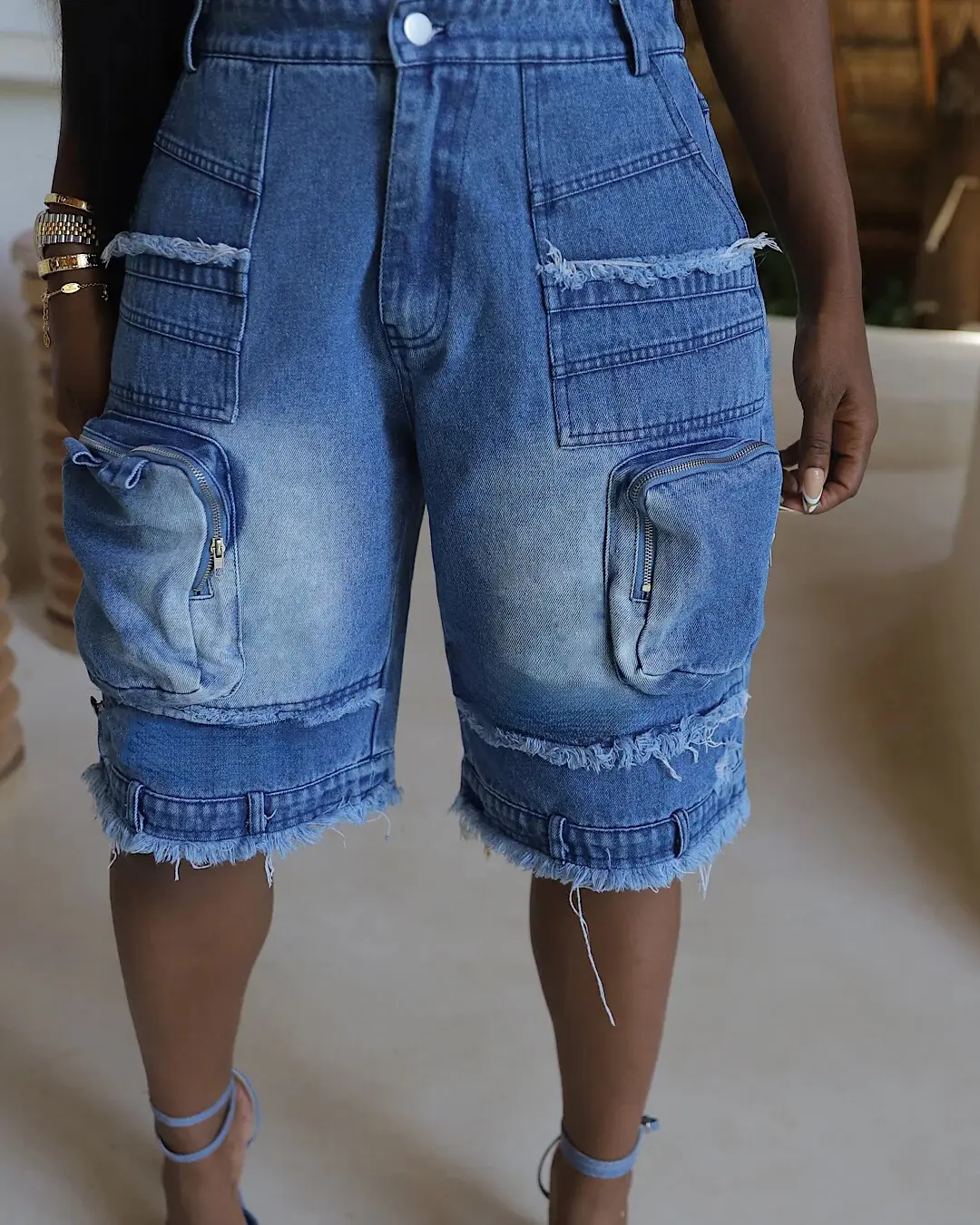 Denim Pant Women Shorts Jeans Wide Leg Short Pants High Waist Straight Trousers Y2k Streetwear Mom Jeans Casual Loose Summer