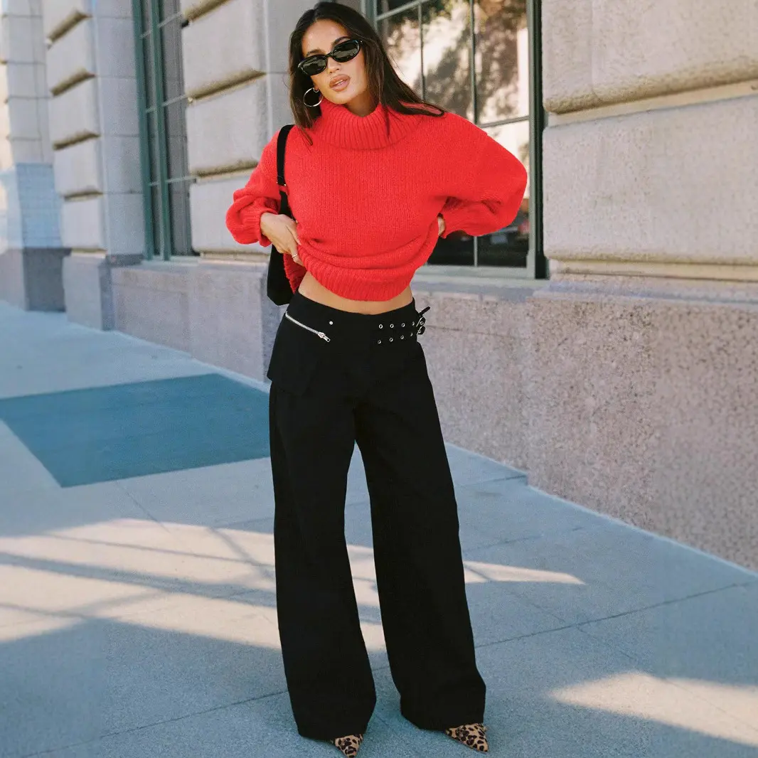 Floor Length Pant Women Wide Leg Pants High Waist Straight Trousers Y2k Casual Loose White Streetwear Splice Maxi Punk Capris