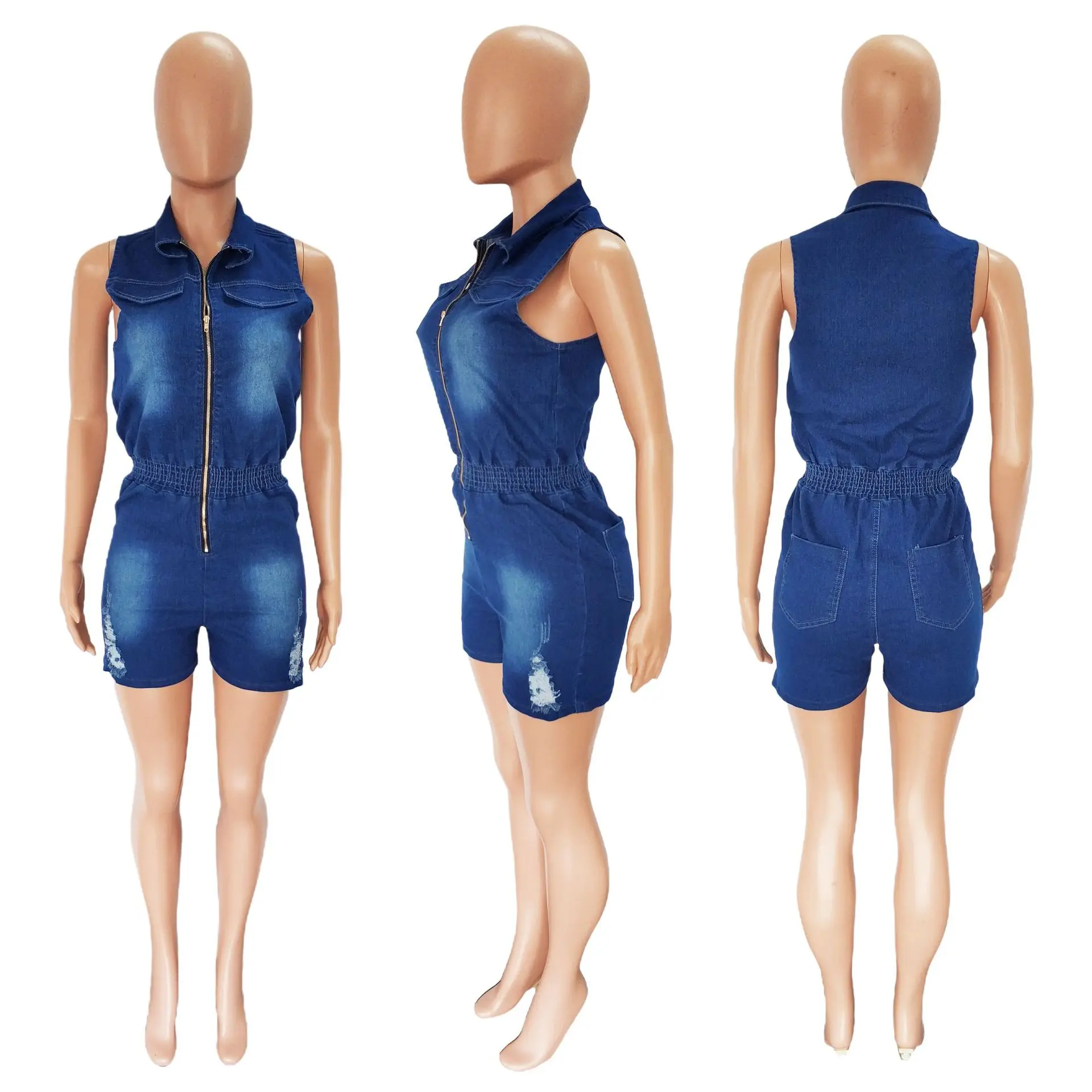 Demin Overalls Women Jumpsuits Mom Jeans One Piece Short Pants Elastic Waist Rompers Y2k Streetwear Jumpsuit Spring 2025 Club