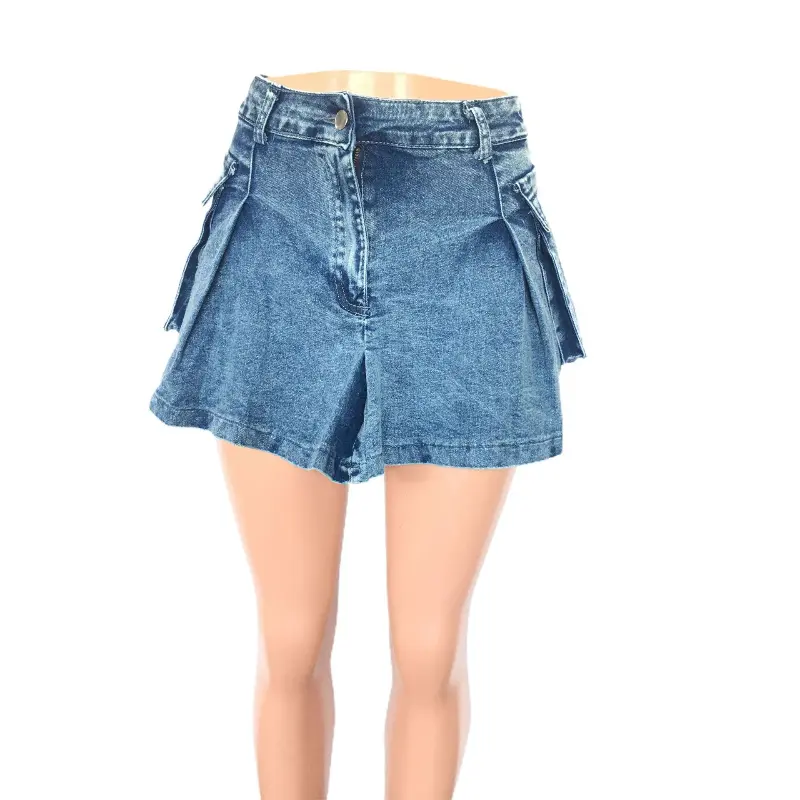 Short Skirt Women Denim Skirts A Line Mom Jeans Streetwear Sexy Slim Fit Hip Wrap Elegant Splice Y2k Party Club Summer 2025