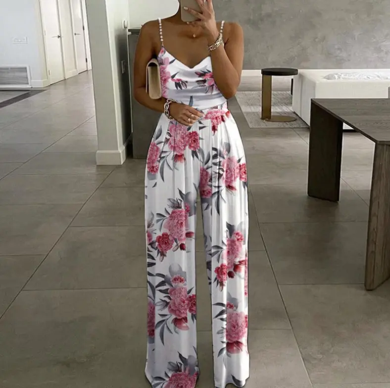 Elegant Women's Jumpsuit Slim Feather V Neck Tops Sexy Long Sleeve Gauze Female Overalls Ladies Evening Party Romper for 2022