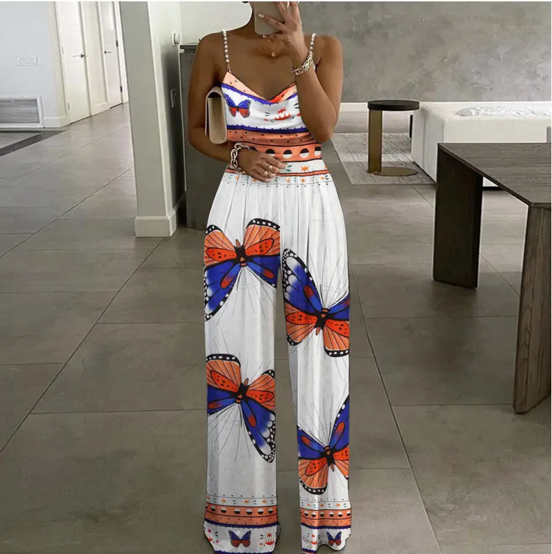 Elegant Women's Jumpsuit Slim Feather V Neck Tops Sexy Long Sleeve Gauze Female Overalls Ladies Evening Party Romper for 2022