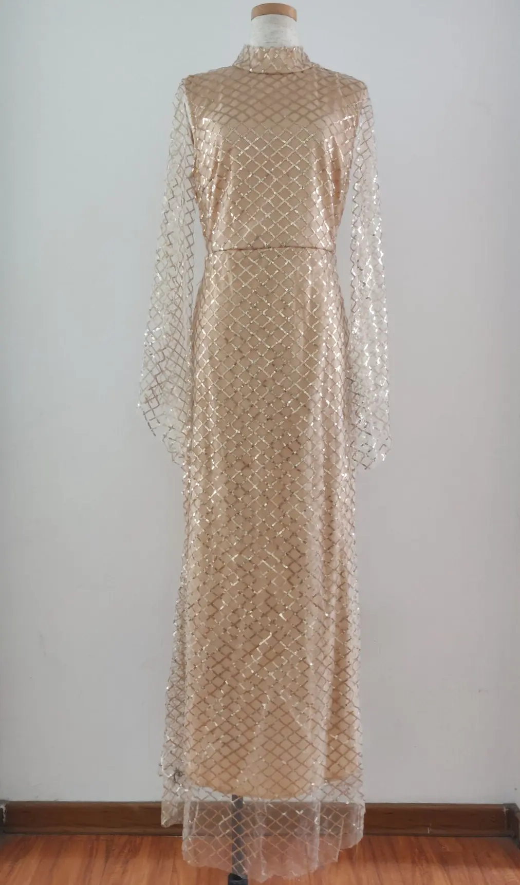 Elegant Sequin Evening Dresses Women Long 2025 New Mermaid Formal Dress Party Gown Bodycon Maxi Prom Bat Sleeves Vestidos