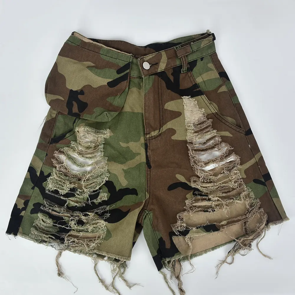 Pant Women Camouflage Short Pants Shorts Sexy Slim Fit Low Waist Straight Trousers Y2k Streetwear Casual Splice Summer 2025