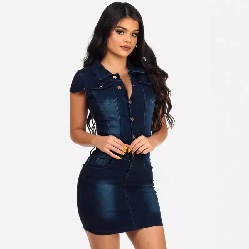 Mini Dress Women Denim Dresses High Waist Sexy Slim Fit Bodycon Vestidos Streetwear Y2k Sleeveless Elegant Summer Mom Jeans
