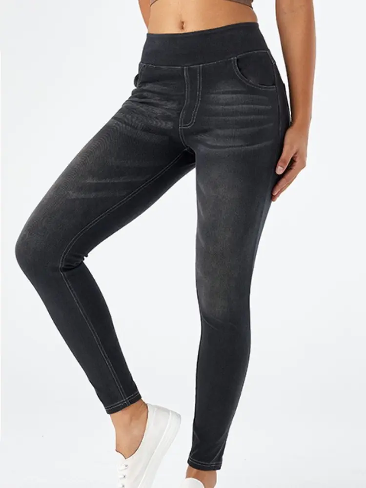 Jeans Women Denim Pant Long Pants Yoga Slim Mom Jeans High Waist Sheath Trousers Casual Pocket Y2k Streetwear Elegant Work 2025