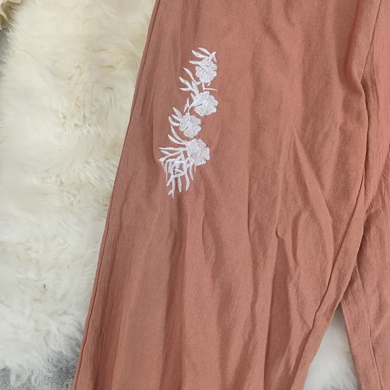 Pant Women Long Pants Casual Loose High Waist Solid Straight Trousers Splice Work Y2k Streetwear Elegant Capris 2025 Summer